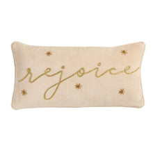 Load image into Gallery viewer, Rejoice Gold Pillow