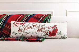 Santa Scene Christmas Pillow
