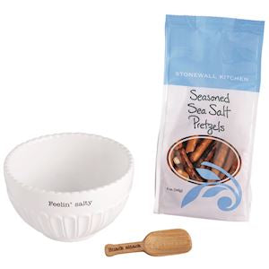 Snack Bowl & Pretzel Gift Set