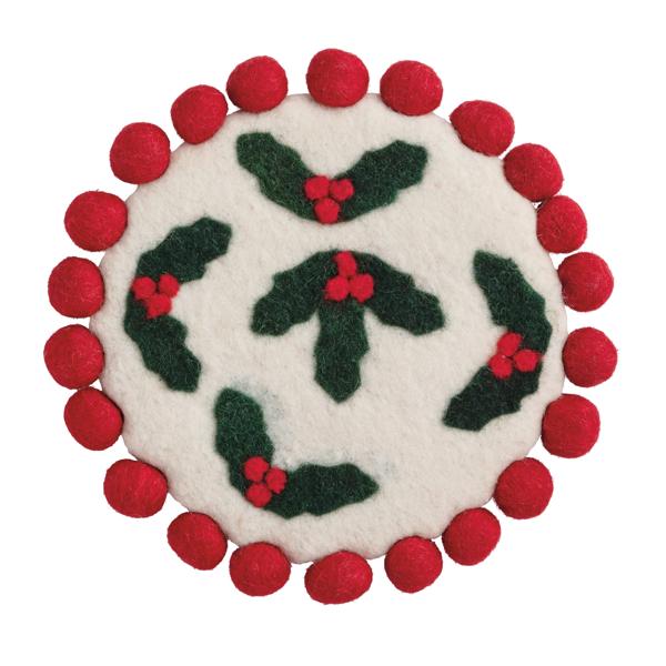 Holly Felted Trivet