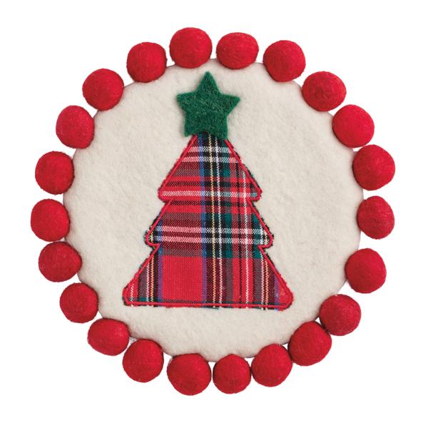 Tartan Tree Felted Trivet