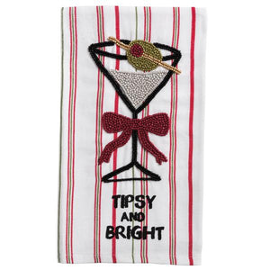 CHRISTMAS BAR BEADED TOWEL, 3 STYLE OPTIONS