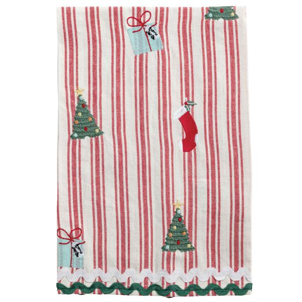 Christmas Tree Embroidered Towel
