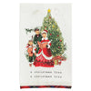 Christmas Carolers Tartan Hem Towel