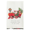 Christmas Train Tartan Hem Towel