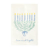 Menorah Hanukkah Poplin Hand Towel