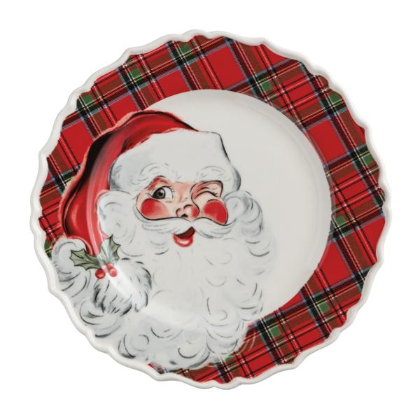 Santa Christmas Salad Plate