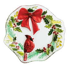 Load image into Gallery viewer, Fused Glass Wreath Plate