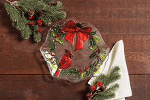 Load image into Gallery viewer, Fused Glass Wreath Plate