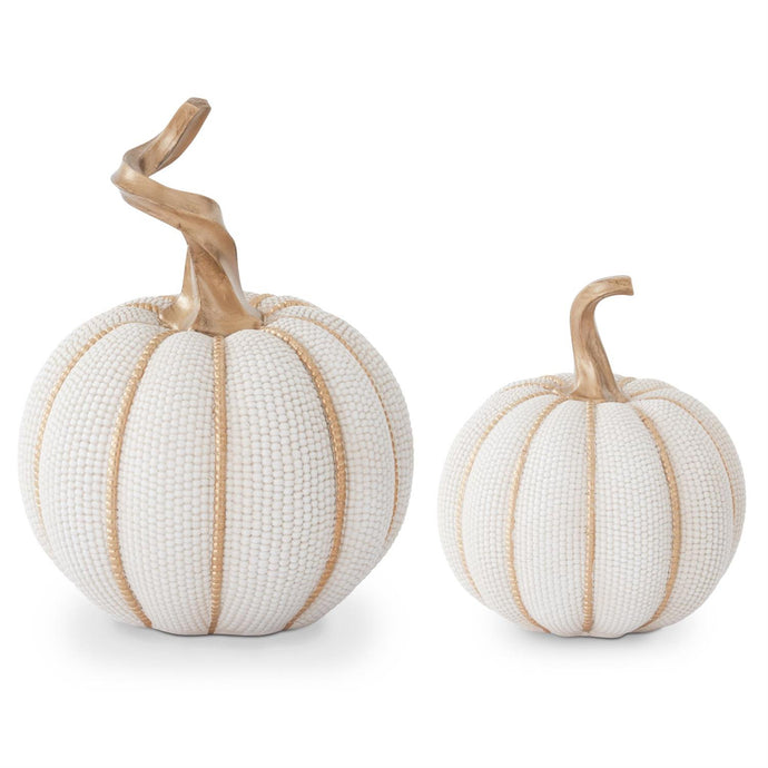 Cream w/Gold Indian Corn Pumpkin, 2 size options