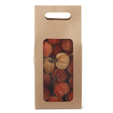 Load image into Gallery viewer, 11 Inch Craft Bag of Mini Brown Orange &amp; Yellow Pumpkins (24pc)
