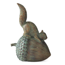 Load image into Gallery viewer, 6.75 Inch Resin Patina Copper Squirl on Acorn