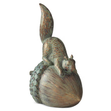 Load image into Gallery viewer, 6.75 Inch Resin Patina Copper Squirl on Acorn