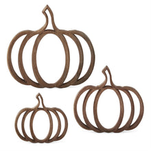 Load image into Gallery viewer, Wood Cutout Pumpkin, 3 size optionds