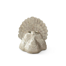 Load image into Gallery viewer, 3.25 Inch Antiqued Silver Turkey Taper Candleholder