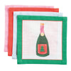 Champagne Holiday Cocktail Napkin Set