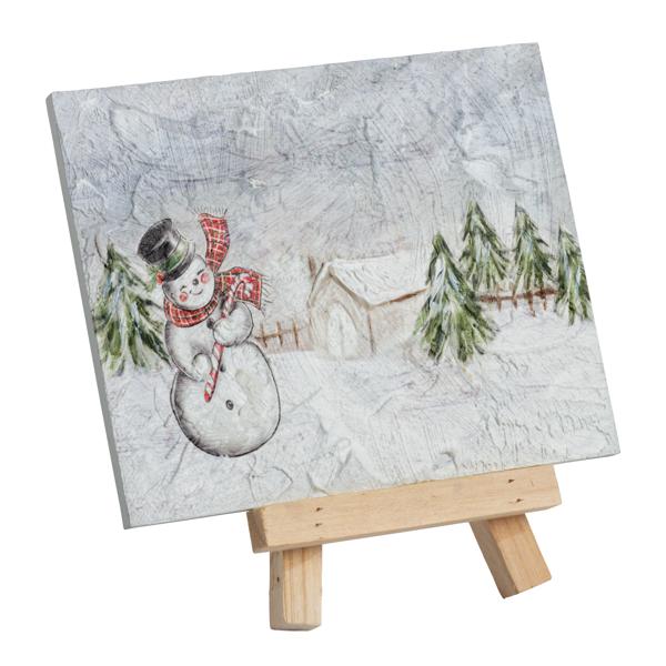 Snowman Easel Plaque