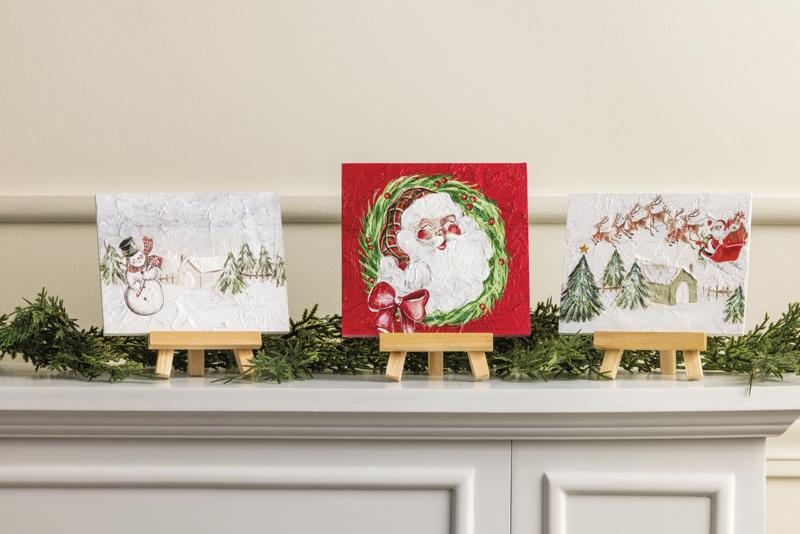 Santa Easel Plaque