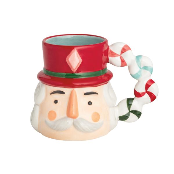 Red Nutcracker Handle Mug