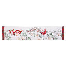 Load image into Gallery viewer, Vintage Santa Scene Table Runner