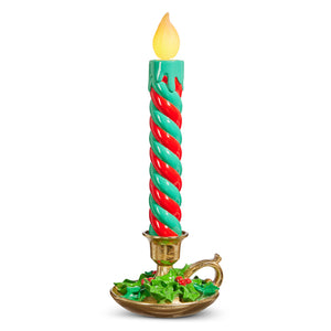 LG MULTICOLOR LIGHTED CANDLE IN HOLDER