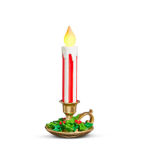 SM MULTICOLOR LIGHTED CANDLE IN HOLDER