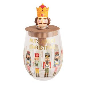 Nuts About Christmas Glass & Light-Up Stopper Set