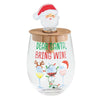Santa Wine Glass & Stopper Set