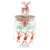 Reindeer Wine Glass & Stopper Set