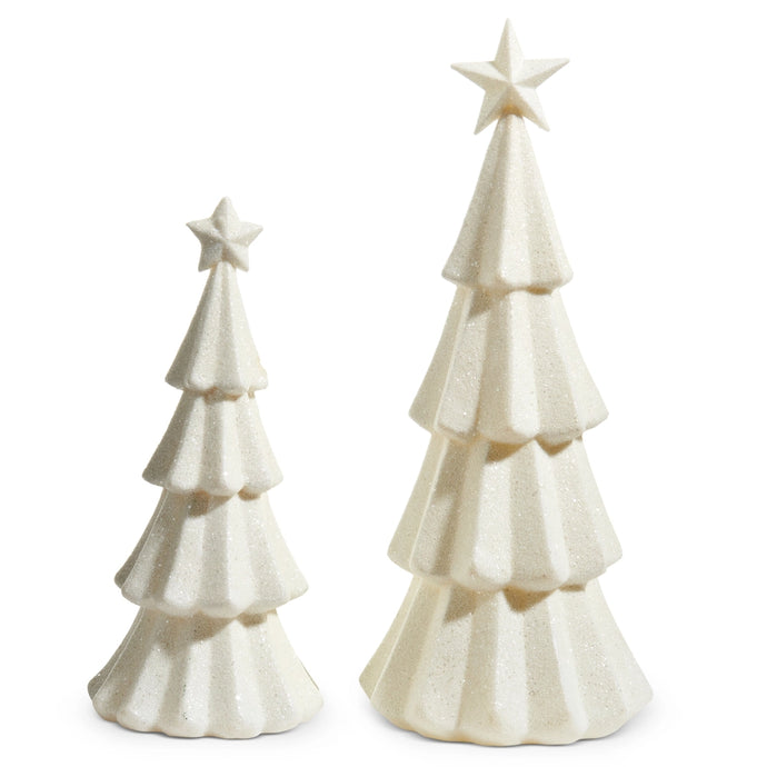White Glitter Tree, 2 size options