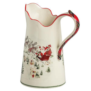 Christmas Santa Scene Pitcher