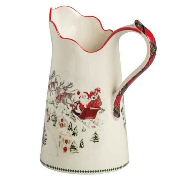 Christmas Santa Scene Pitcher