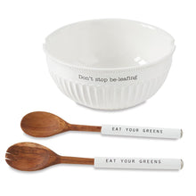 Load image into Gallery viewer, Don't Stop Be-Leafing Salad Bowl Set