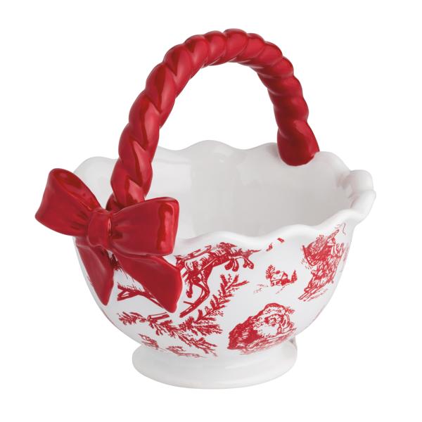 Toile Bow Candy Bowl