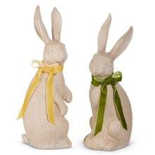Load image into Gallery viewer, 14.5" Concrete Look Rabbit with Bow, 2 style options