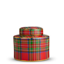 Load image into Gallery viewer, 8" Tartan Plaid Decorative Jar