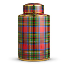 Load image into Gallery viewer, 12" Tartan Plaid Decorative Jar
