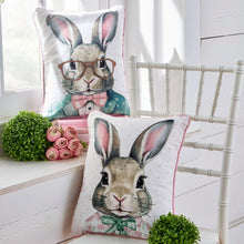 Load image into Gallery viewer, 16" Dapper Bunny Pillow, 2 style options