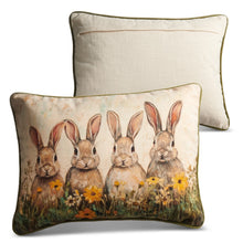 Load image into Gallery viewer, 20" Bunny Meadow Pillow