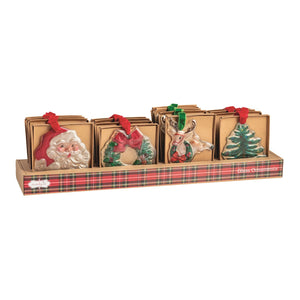 Classic Xmas Glass Ornament, 4 STYLE OPTIONS