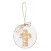 Cross Gold Disc Ornament