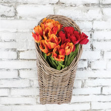Load image into Gallery viewer, Gray Rattan Wall Basket