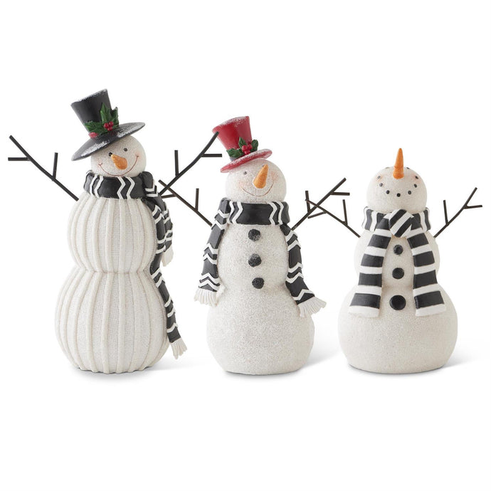 glitter Resin Snowmen, 3 size options