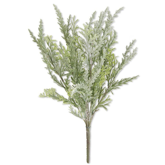 17.5 Inch Flocked Cedar Bush