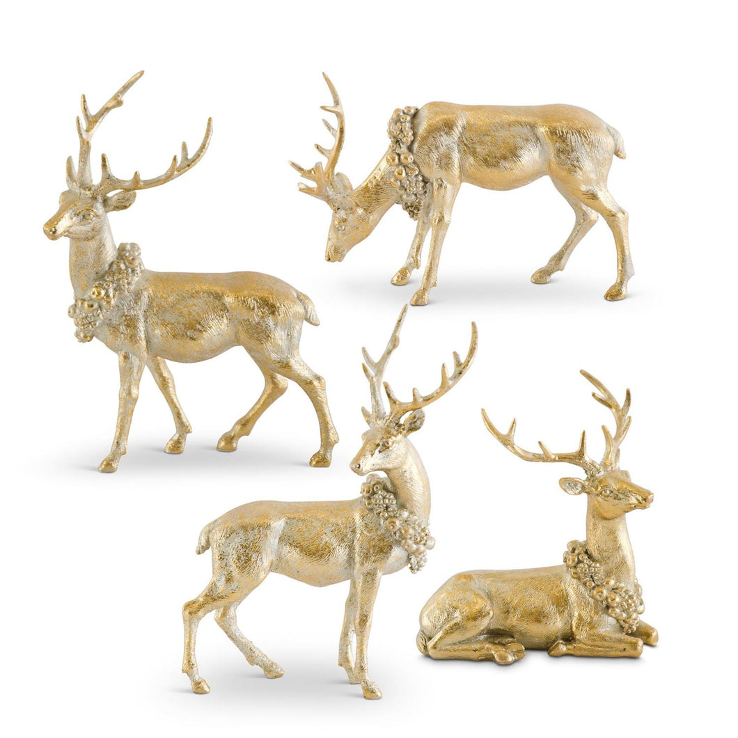 Antique Gold Resin Deer, 4 style options