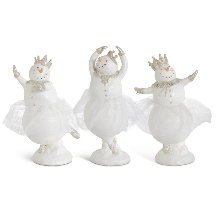 Glittered Snow Lady Ballerinas w/Tulle Tutus (3 Style options)