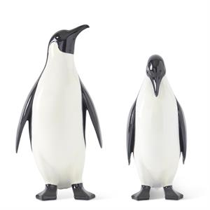 Black & White Glossy Resin Penguin, 2 size options