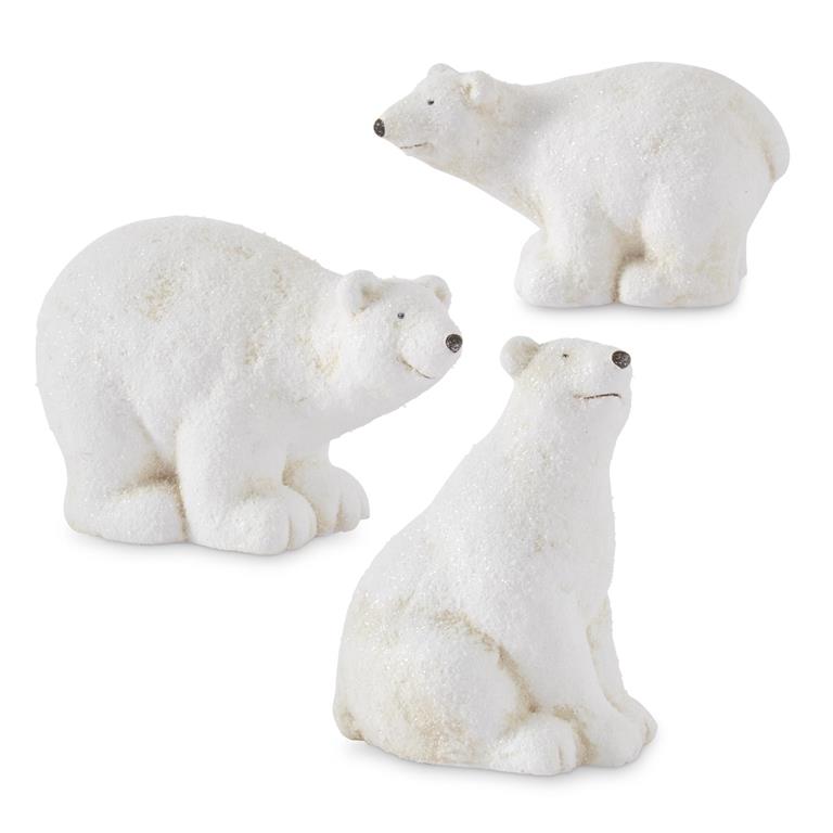 Snowy Glittered Polar Bear, 3 style options