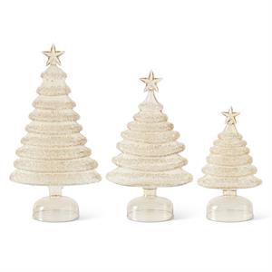 Gold Glass Iced Layers Christmas Tree, 3 size options