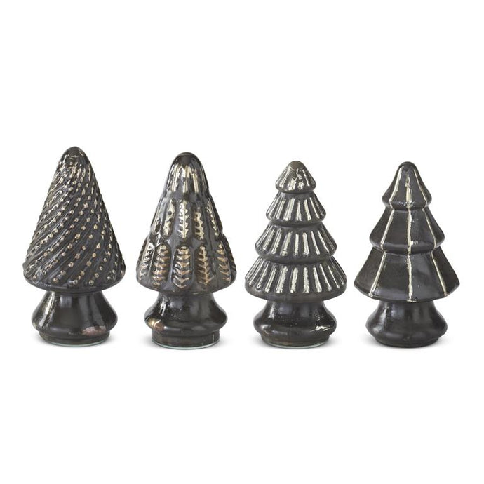 Mini Pewter Mercury Glass Christmas Trees (4 Style options)